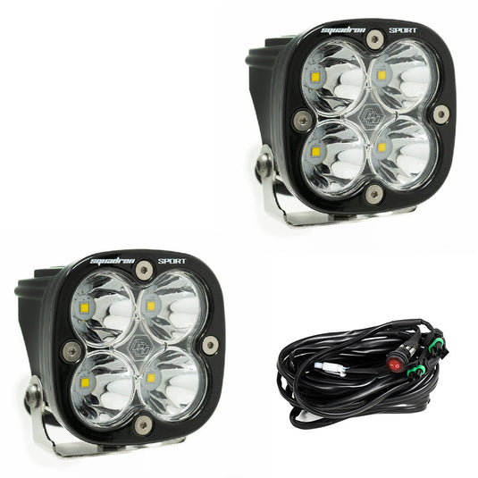 Squadron Sport Black LED Auxiliary Light Pod Pair-Universal