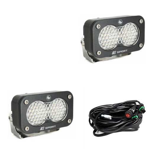 S2 Sport Black LED Auxillary Light Pod - Pair