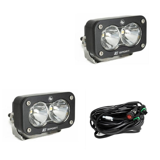 S2 Sport Black LED Auxillary Light Pod - Pair